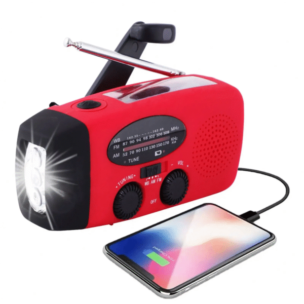 1746506417055 Radio de Emergencia Compacta 2000mAh - Linterna, Power Bank, Carga Solar y Dinamo